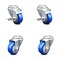 Service Caster 3.5 Inch Blue Polyurethane Wheel Swivel Bolt Hole Caster Set with 2 Brake SCC SCC-BH20S3514-PPUB-BLUE-TLB-2-S-2 - alternate 1